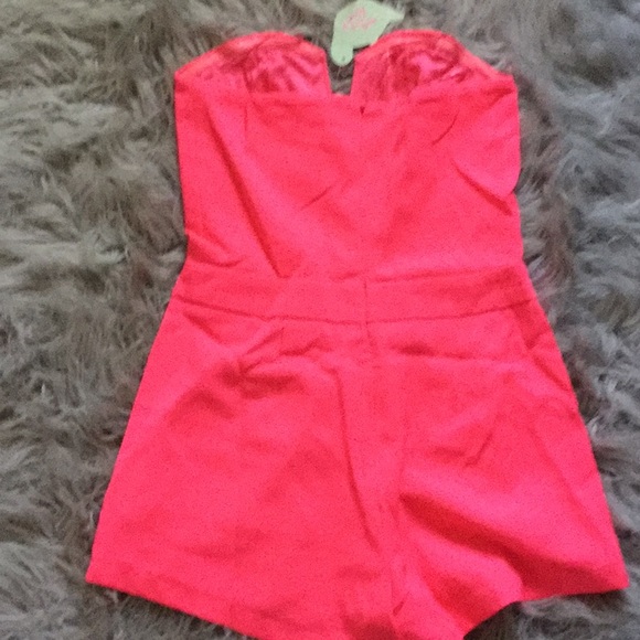 hot pink romper - Picture 3 of 7